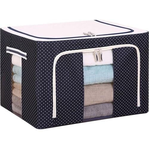 Large Capacity Storage Bag For Clothes Blanket Portable Non-Woven Folding Clothes Pillow Quilt Blanket Storage Box Organizer #G3