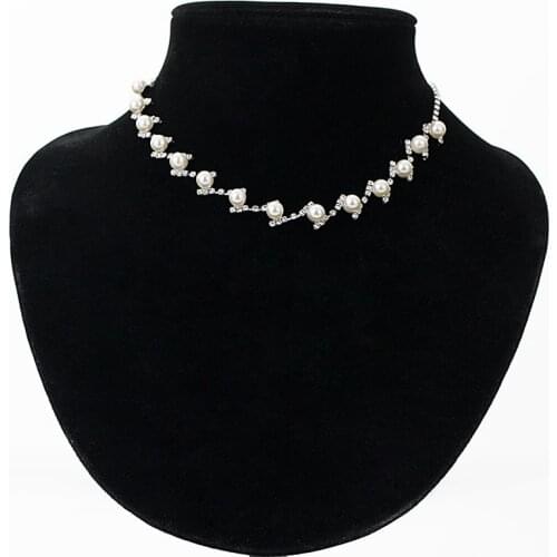 YFJEWE OL Pearl Beads Fashion Crystal Sliver Filled Lady Evening/Party Necklace Pendant Gifts Jewelry #N151