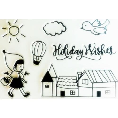 YLCS447 Holiday Silicone Clear Stamps For Scrapbooking DIY Photo Album Cards Decoration Craft Transparent Stamp Clear Stamp New