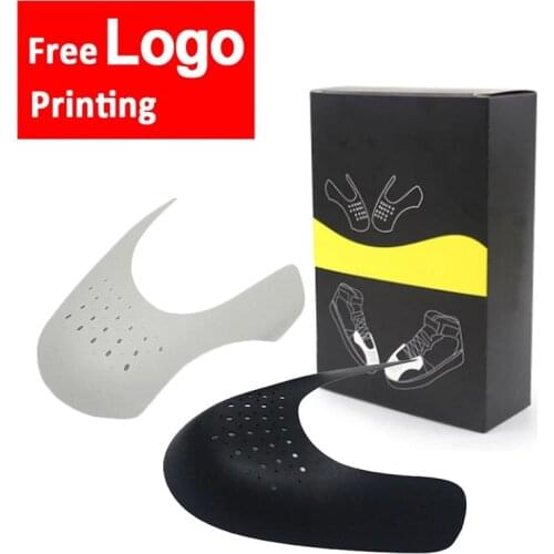 Free logo Shoes Shields With Box Printing Custom Packaging Shoe Shield for Sneaker Anti Crease Protector Support Dropshipping