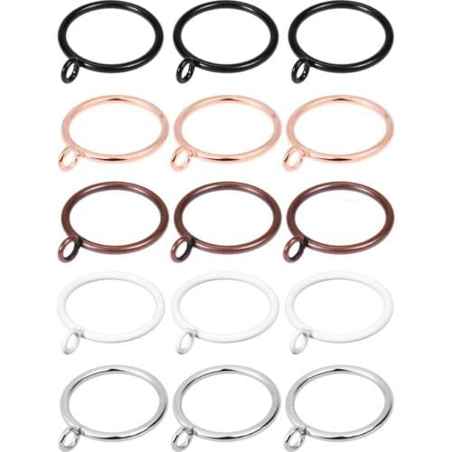 10pcs Metal Roman Ring Window Shower Curtain Ring+Clip Hanging Clamp Ring Curtain Hook Clips Curtain Rings Clamps Accessories