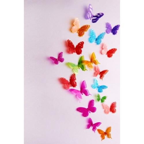 18pcs/lot creative 3D butterfly stickers pvc removable wall decor art diy bedroom living room christmas wedding decorations kids