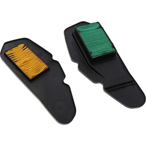 Repair Part for Honda PCX 150 Motorcycle Accessories Air Cleaner Replacement Filter Element Yellow+Green 2pcs