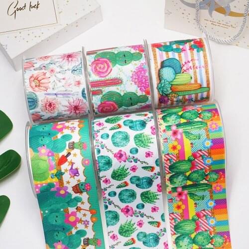 3 Inch 75 mm Cartoon Printed Grosgrain Ribbons For Hair Bows Craft Suppliers 54274