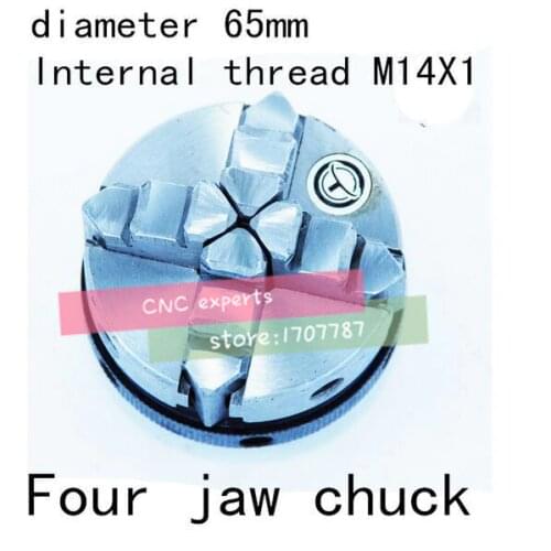 65MM four jaw chuck Manual chuck woodworking lathe tool Internal thread M14X1 free shipping