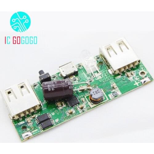 5V 2A Power Bank Charger Module Charging Circuit Board Step Up Boost Power Module PCB For 3.7V 18650 Li-ion Battery DIY Kits