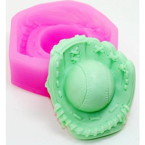 AL018 Baseball glove shape silicone mold Handmade Soap Clay craft mold DIY decoration tools