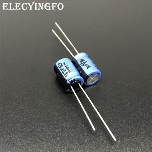 10Pcs/50Pcs 470uF 6.3V NICHICON KT Series 8x11.5mm 6.3V470uF Audio Aluminum Electrolytic Capacitor