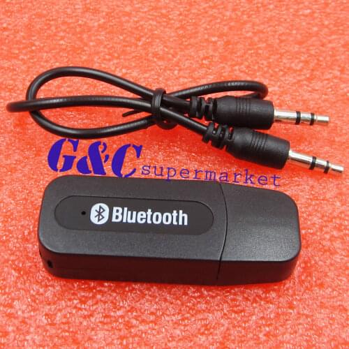 Wireless Bluetooth 3.5mm AUX Audio Stereo Music Home Car Receiver Adapter Mic