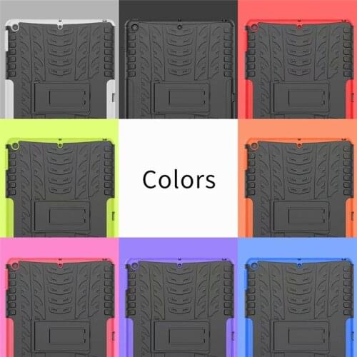 Tablet Case for IPad 7 7th 8th Generation 2019 2020 Kids Safe Shockproof Heavy Duty Silicone Hard Hand Stand cover case + film