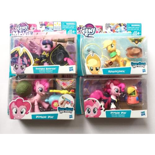 Hasbro Genuine My Little Pony Applejack Captain Celaeno Rarity Twilight Sparkle Joints Movable Suit Action Figure Girl Toys