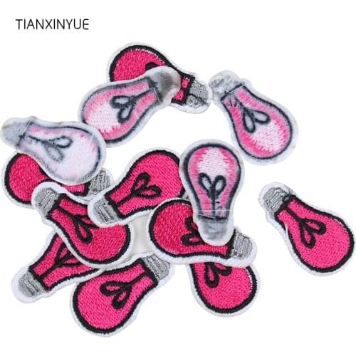 TIANXINYUE 20 pcs Electric light Patch fashion Embroidered iron on fabric patch for clothing Applique DIY Accessory