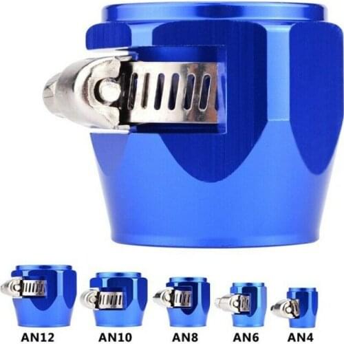 AN4 6 8 10 12 Car Oil Fuel Hose Clamp End Finisher HEX Finishers Aluminum Hose Connectors Hose Clamps Auto Accessories