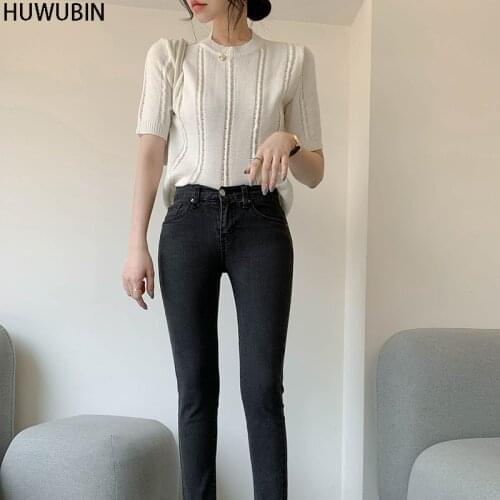 Korean T-Shirt Summer New Style Womens Chic Round Neck Loose Thin Cotton Thin Hollow Out Twist Pullover Short Sleeve T-Shirt