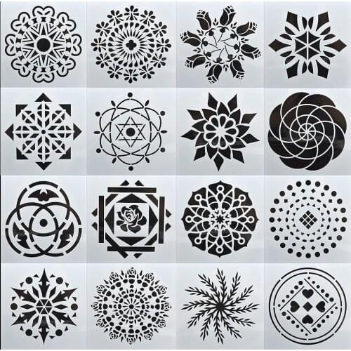 Lychee Life Plastic Theme Layering Stencils For Walls Painting Diy Scrapbooking Stamps Decorative Embossing Paper Card Template