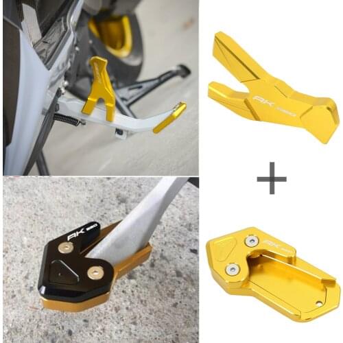Motorcycle Modified Side Stand Pad Enlarger & Kickstand Side Auxiliary For KYMCO AK550 AK 550 2017-2020