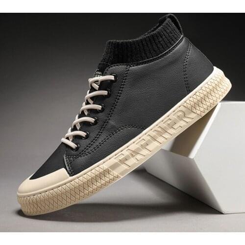 2019 Autumn Leather Casual Shoes Men handmade vintage sneakers outdoor sneakers Anti Slippery Flats Shoes