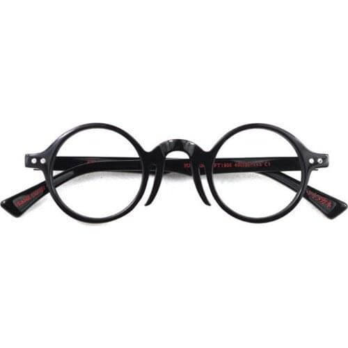 Vintage Small Round 40mm Eyeglass Frames Hand Made Acetate Full Rim able