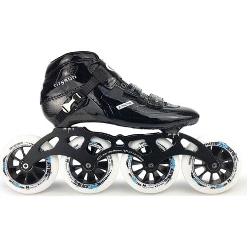 JK Cityrun Professional Speed Inline Roller Skates Carbon Fiber Boots MPC wheels Racing Speed Skating Shoes Rollerblade SH66