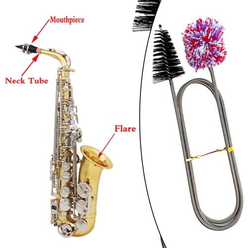 Professional Sax Saxophone Cleaning Brush Woodwind Saxophone Instruments Parts & Accessories