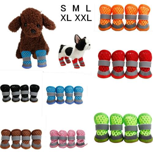Pet Dog Cat Boots Anti-Slip Breathable Sock Shoes Puppy Feet Paw Protective UK
