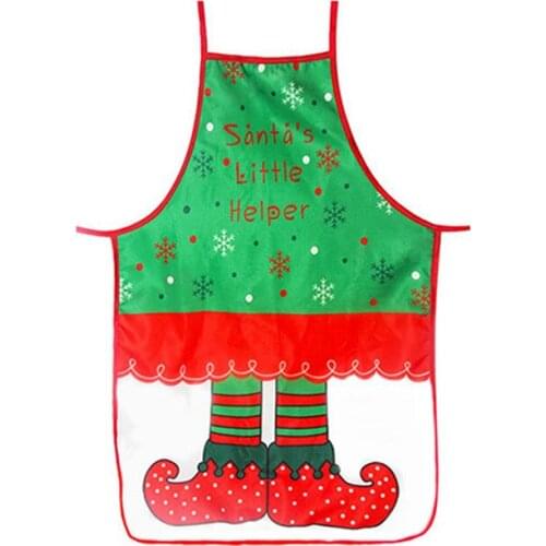 2020 Merry Christmas Aprons Adult Santa Claus Aprons Kitchen Baking Restaurant Dinner Party Decor Household Cleaning Tools