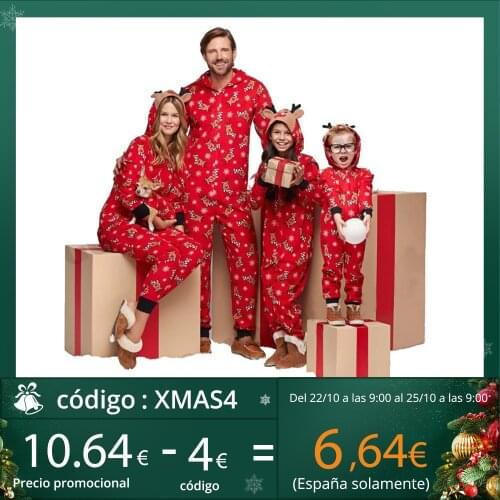 Christmas pajamas Family matching pajamas Romper for baby kids mother father family looking jumpsuit hoodies red and green color