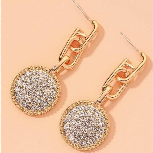 New Fashion Luxury Geometric Drop Earrings for Women Girls Zircon Stud Earrings Wedding Engagement Party Gift Jewelry Charms