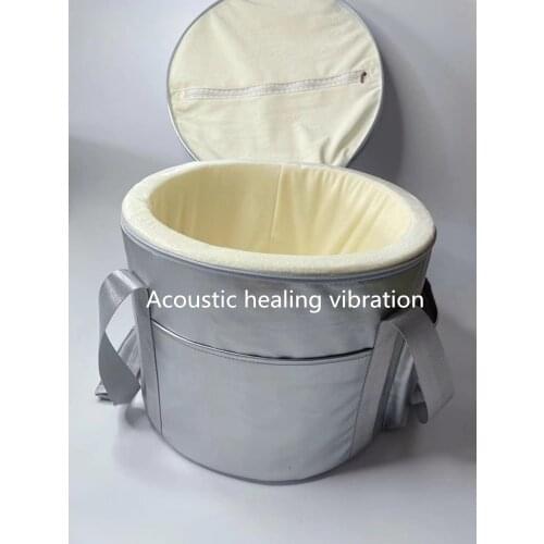 Gray Leather Carry Case/Traveling Bag For 11"-12"Quartz Crystal Singing Bowl
