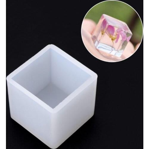 Silicone Mold 3D Cube DIY Desk Decoration Jewelry Making Pendant Tools Handmade Gifts Crafts Epoxy Resin Molds 40mm