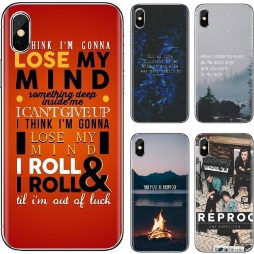 For Huawei P30 P40 P20 P7 P8 P9 P10 Lite Plus Pro 2015 2016 2017 Mini 1D-lyrics-C-Fireproof-One-Direction Silicone Skin Cover