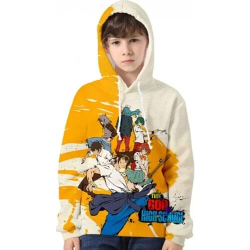 3D Anime The God of High School Hoodies sweatshirts Boys/Girls Fashion Casual Anime Hoodie children pullovers Hooded Clothes