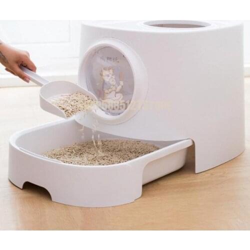 Cat Litter Basin Fully Enclosed Drawer Top In Cat Litter Basin Deodorization Super Large Anti Splash Toilet
