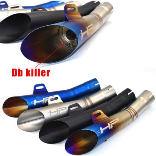 Universel Motorcycle Slip-on for HP Exhaust Muffler Pipe for Escape Moto Scooter For Yamaha YZF R6 tmax500 With db killer