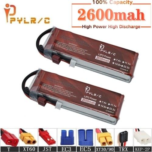 High Rate 14.8v 2600mAh Lipo Battery For RC Helicopter Parts 4s Lithium battery 14.8v 50C RC Cars Airplanes Drone Battery T/XT60