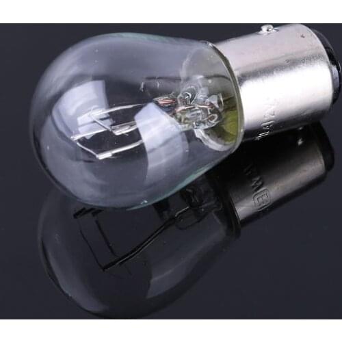 2pcs P21/5W S25 12V21/5 BAY15D Car Clear Glass Lamp Brake Tail Bulb Halogen Lamp