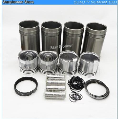 Forklift engine parts cylinder liner piston set piston ring piston pin snap ring water seal kit for Xinchai Engine C490BPG