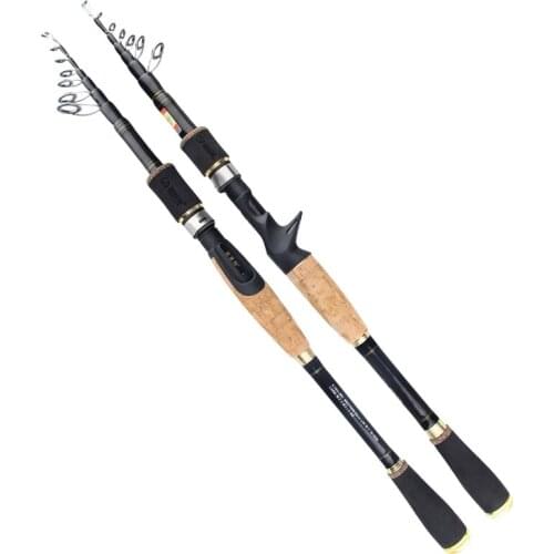 1.8m 2.1m 2.4m 2.7m M Power Action Carbon Spinning Rod Casting Fishing Rod Telescopic Lure Rod Portable Rod