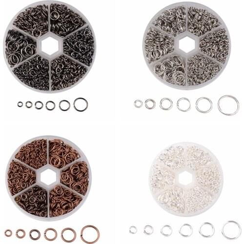 1 Box of Mixed Size Iron JumpRings Close but Unsoldered Jump Rings for Jewelry Making DIY Findings Accessories Bracelets