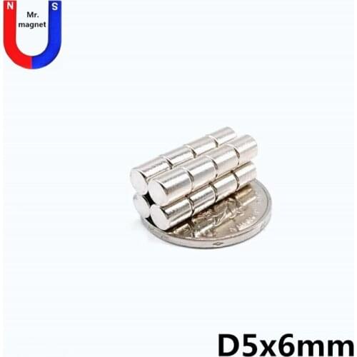 100/500/1000pcs 5x6 Neodymium Magnet 5mm x 6mm N35 NdFeB Permanent Small Round Super Powerful Strong Magnetic Magnets Disc 5*6
