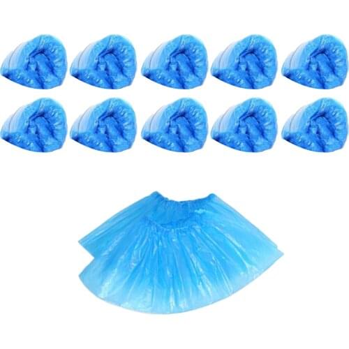 100Pcs Disposable Plastic Shoe Covers Cleaning Overshoes Protective