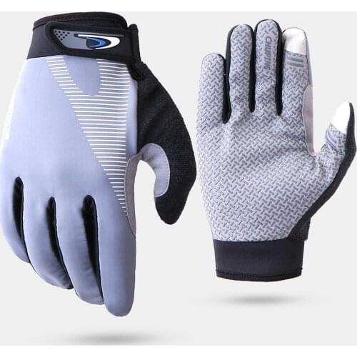 2019 Cycling Gloves Full Finger Bicycle Gloves Men Women Silicone Anti-slip Anti-sweat Breathable Fabric Long Finger Glove