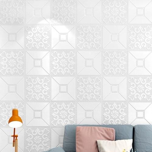 Beibehang 3d ceiling tiled ceiling roof wallpaper bedroom living room modern minimalist three-dimensional top rhombus wallpaper