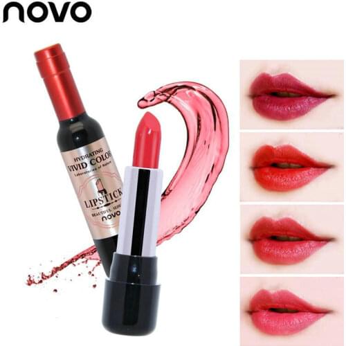 6 colors Red Wine Lipstick Sexy Red Lips MakeUp Long Lasting Waterproof Nutritious MoistureMatt Nude Make Up Lip Gloss Cosmetic
