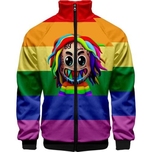 6ix9ine Album Gooba 3D Zipper Jackets Casual Sweatshirts Autumn and Spring Clothing Men Winter Multicolor Kpop 2020 New Print
