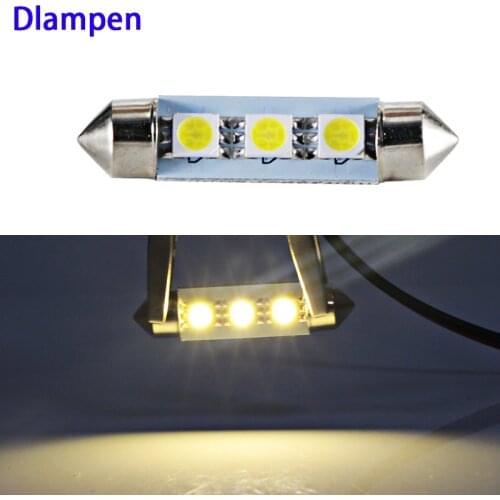 Festoon light 41mm c5W Canbus led bulb lights warm white 3000K SMD 5050 3 leds 12v Interior Reading Light License Plate Lamp