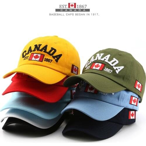 SLECKTON Cotton Baseball Cap for Men and Women Fashion CANADA Embroidery Hat Casual Snapback Hat Unisex Spring Summer Visors