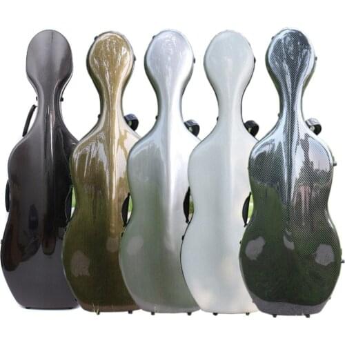 Yinfente Cello Case 4/4 Mixed Carbon Fiber Cello Box Hard Case high strength Strong Light 3.7kg