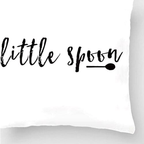 Little Spoon Typography Throw Cushions Wedding Decorative Cushion Cover Pillow Case Customize Gift By Lvsure For Sofa Pillowcase