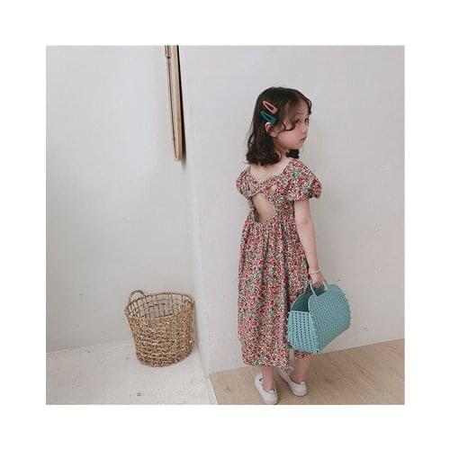 Girls clothes Girls skirt floral halter dress princess dress baby girl dress toddler girl summer dress